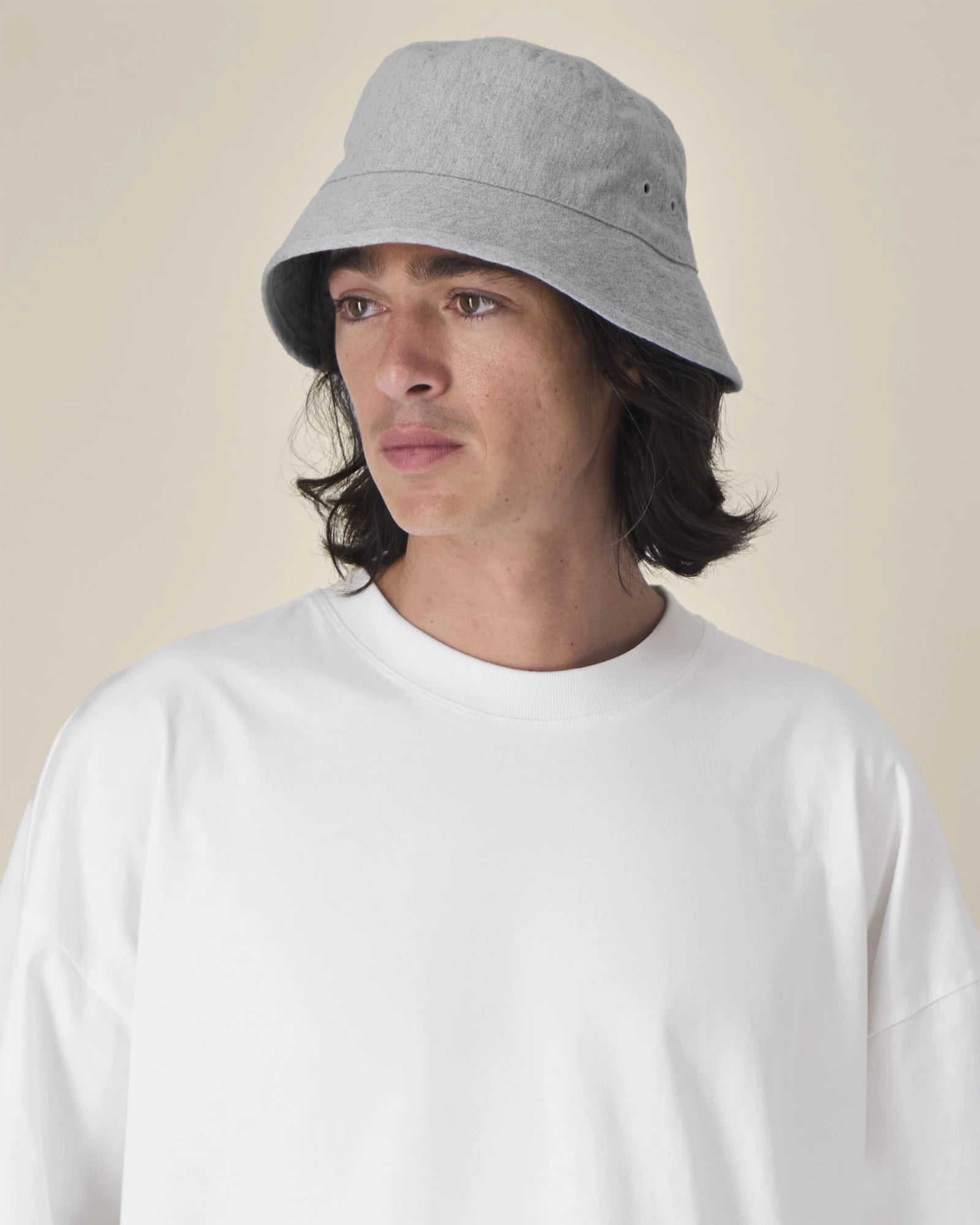 Bob en toile coton recyclé Stanley/Stella à personnaliser - Heather Grey
